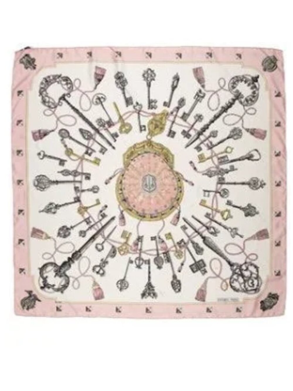 Hermès Les Cléfs Silk Scarf